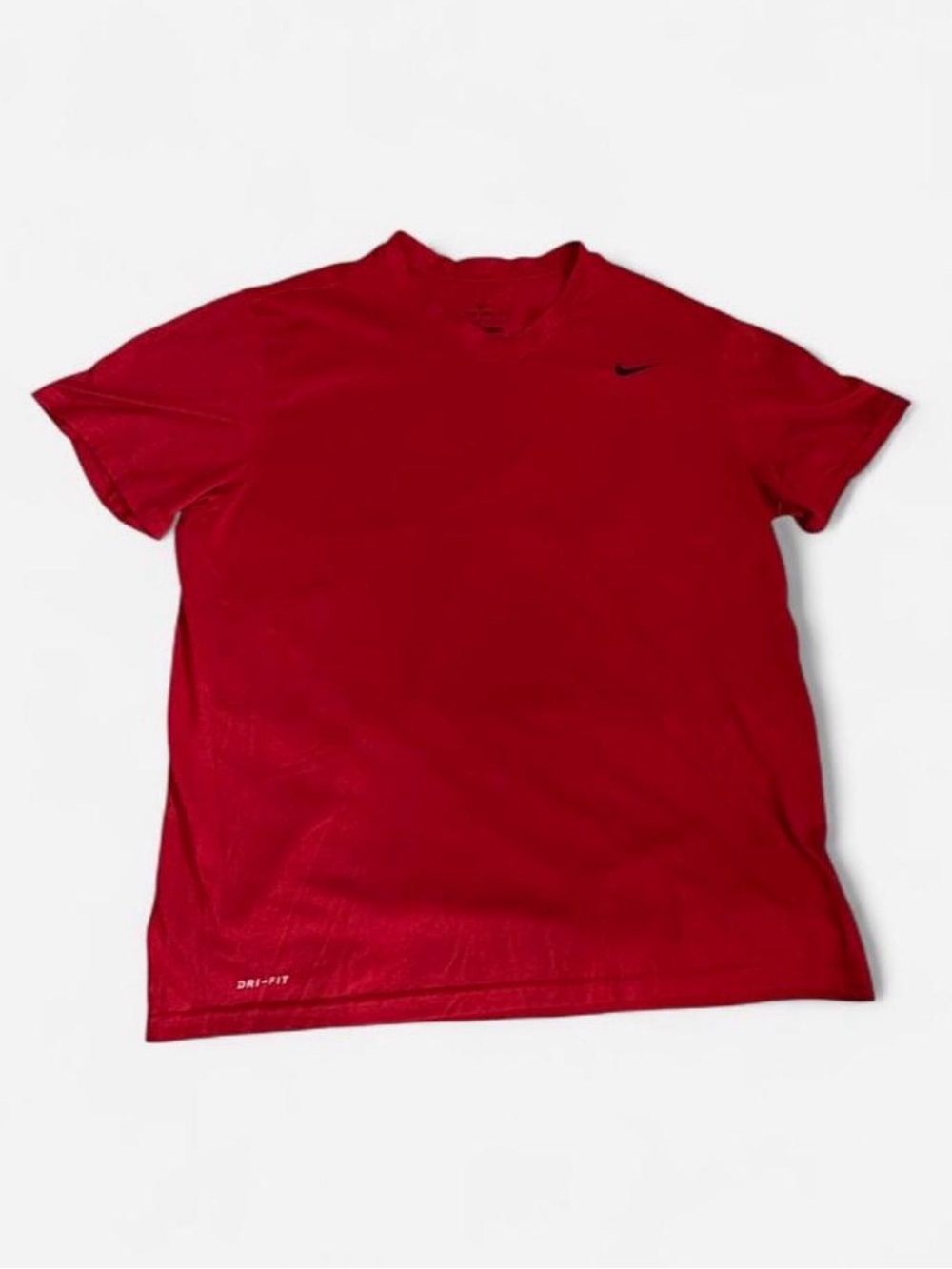 Nike Men's Red Dri-FIT Short Sleeve V-neck T-Shirt